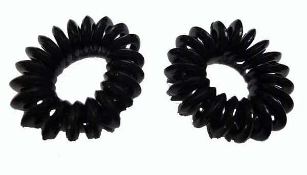 Sprialsnodd Svart 2-Pack