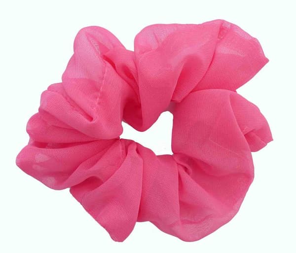 Scrunchie rosa chiffong