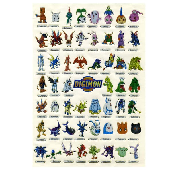 Digimon stickers 3 ark