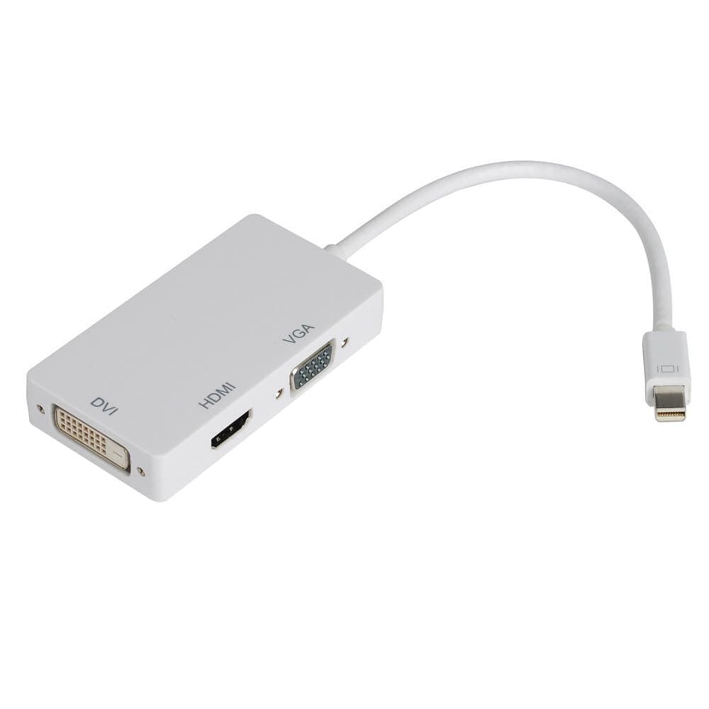 Thunderbolt / Mini DisplayPort Adapter HDMI/DVI/VGA 3in1