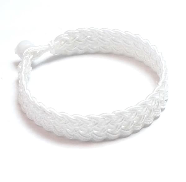 Vitt Flätat Armband