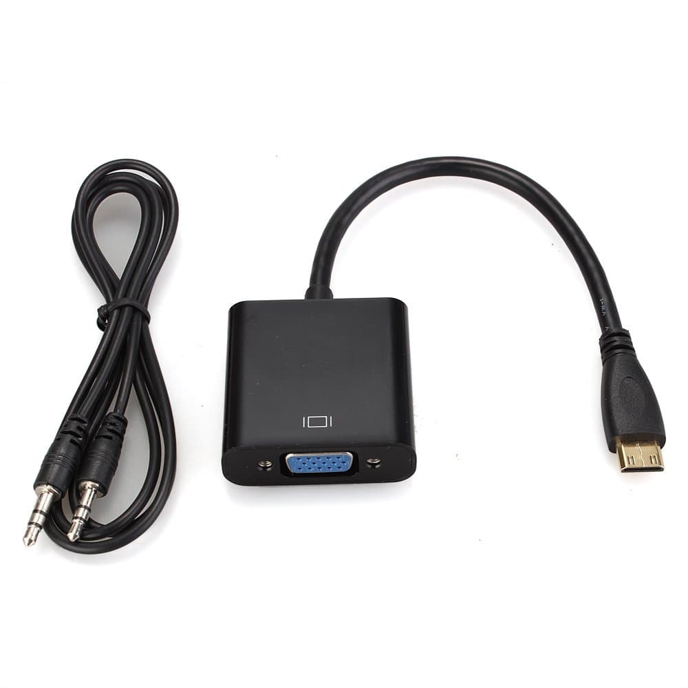 MINI HDMI TO VGA - Adapter med Lyd / PLUG and PLAY