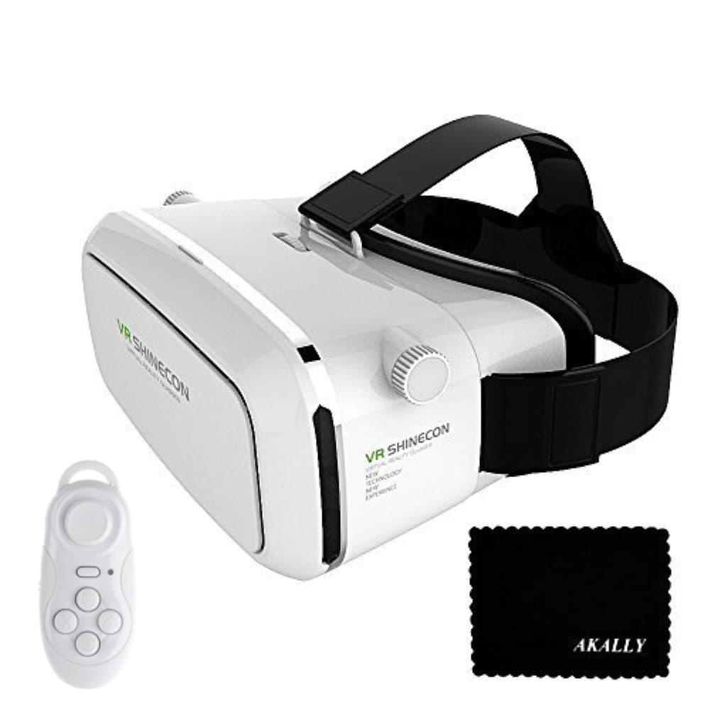 VR Shinecon Universala 3D-VR glasögon med fjärrkontroll - Vit