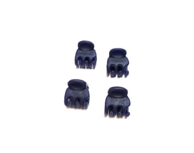 Hårklämma Blå 4-pack
