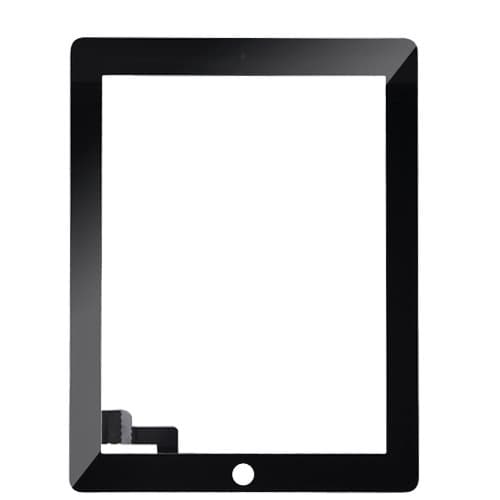 iPad 2 Glasskärm SVART - Med Homeknapp och Skärmskydd