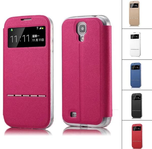 Smartfodral med fönster och svarsfunktion till Galaxy S4