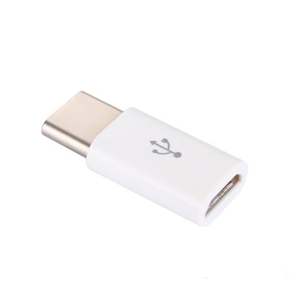Micro-USB til USB-C Adapter - Hvit