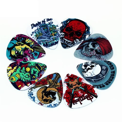 Bild av Skull Plektrum i 10-pack - Gitarrtillbehör