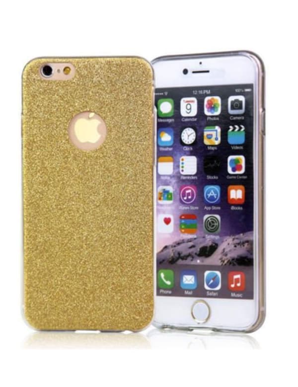 iPhone SE / iPhone 7/8 - Glittrigt skal i gummi för