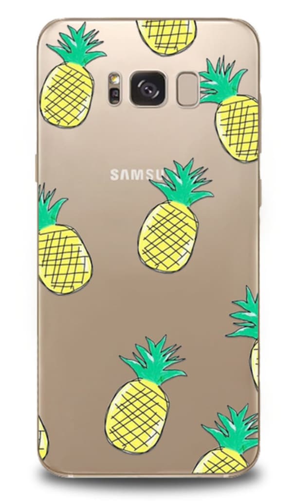 Samsung Galaxy S8 | Mjukt Genomskinligt skal med Ananas!