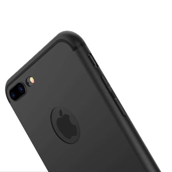 iPhone 7/8s plus | Mjukt, Mattsvart Skal med Glansiga Detaljer