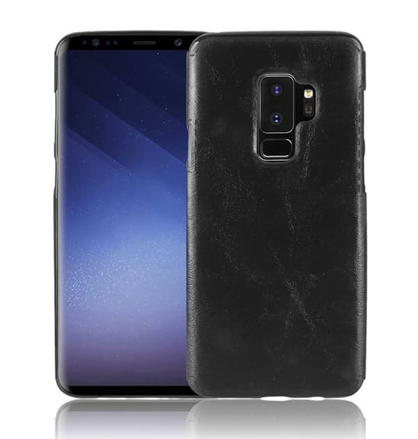Samsung Galaxy S9+ Stilrent Skal med Läderstruktur