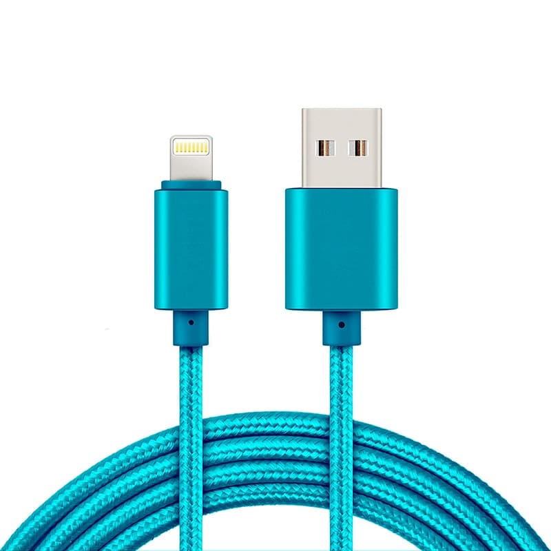 2m Lightning Kabel til iPhone / iPad - iOS 11 - Blå