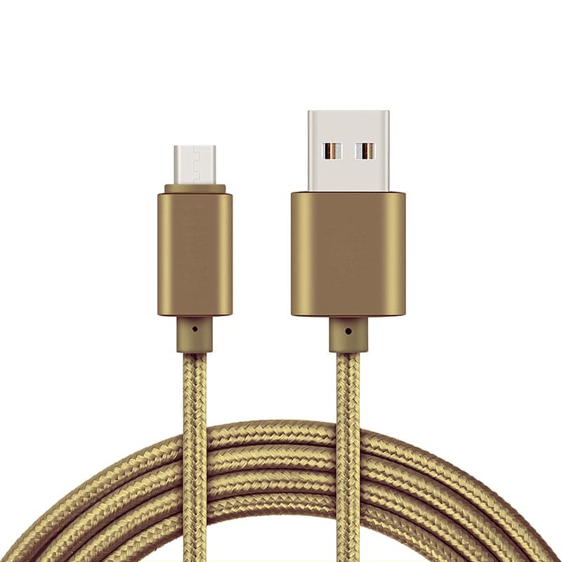 2 m Micro USB-kabel for lading og dataoverføring - Gull