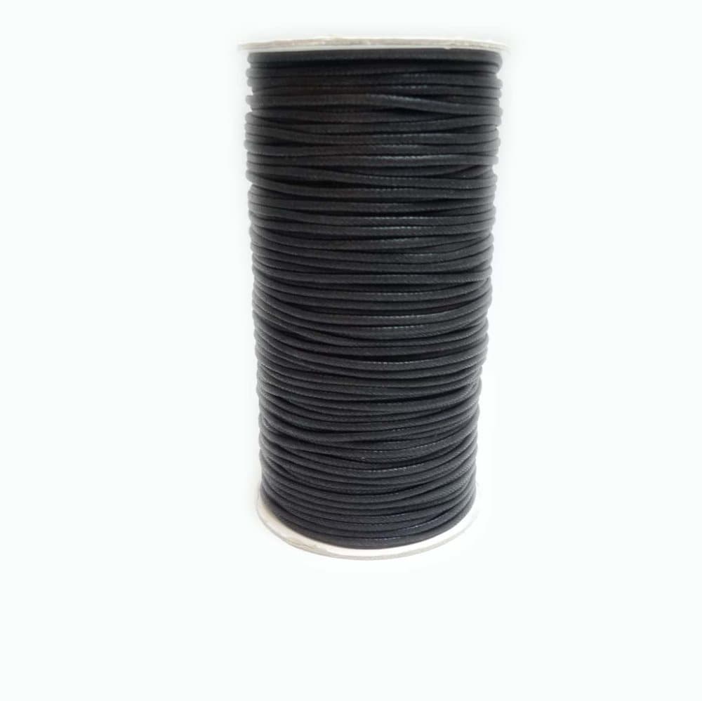 Svart cord 1,5mm 8 meter