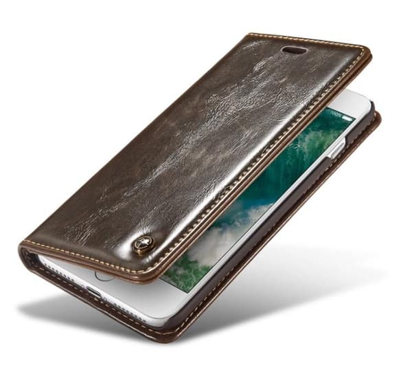 iPHONE 6 PLUS Elegant Plånboksfodral i Läder från CASEME