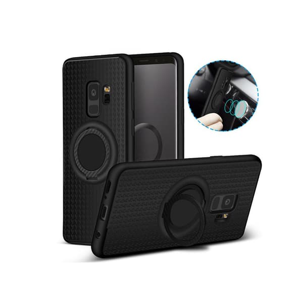 Samsung Galaxy S9 - Carbon-Skal med Ringhållare FLOVEME
