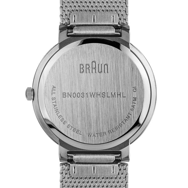 Braun Classic Watch with Mesh Bracelet