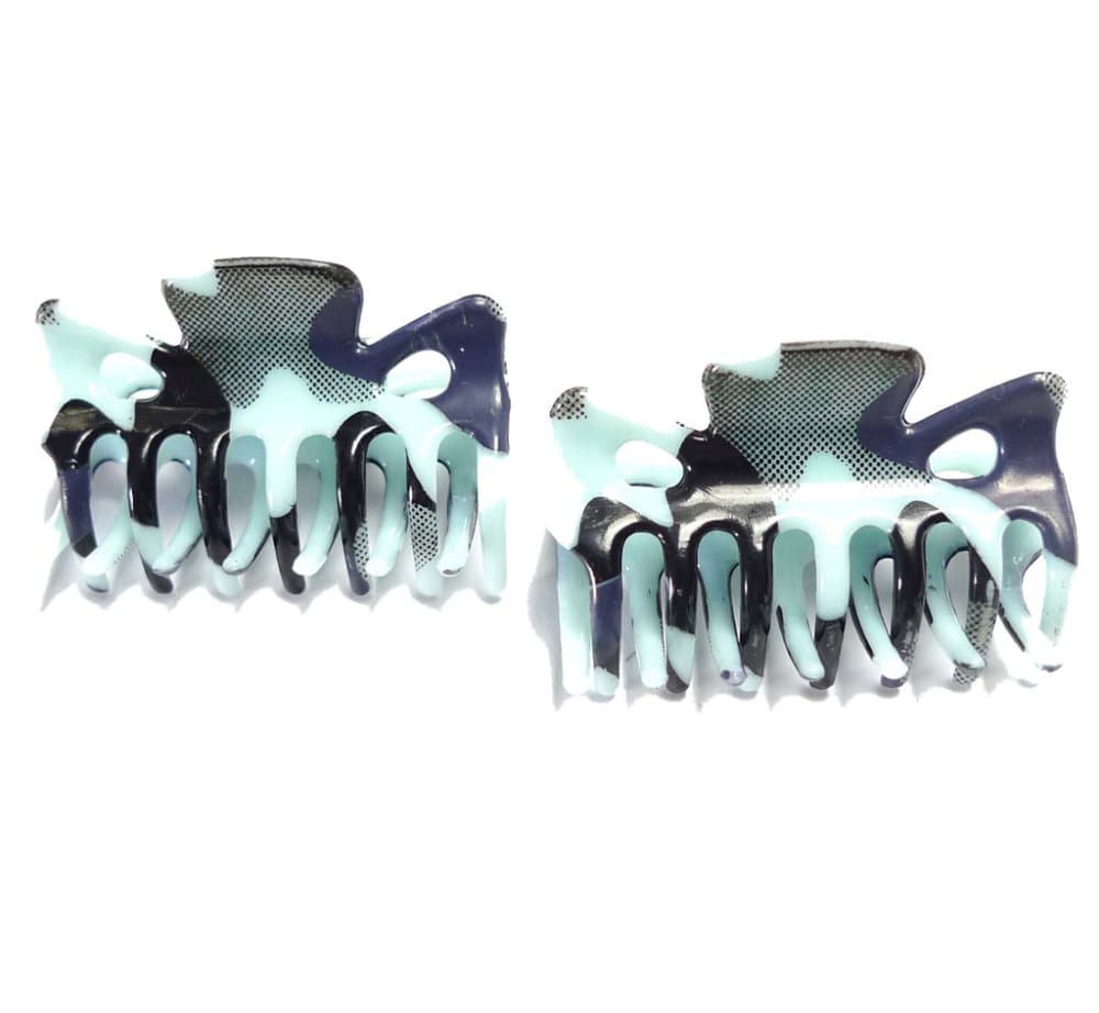 Hårklämmor kamouflage 2-pack