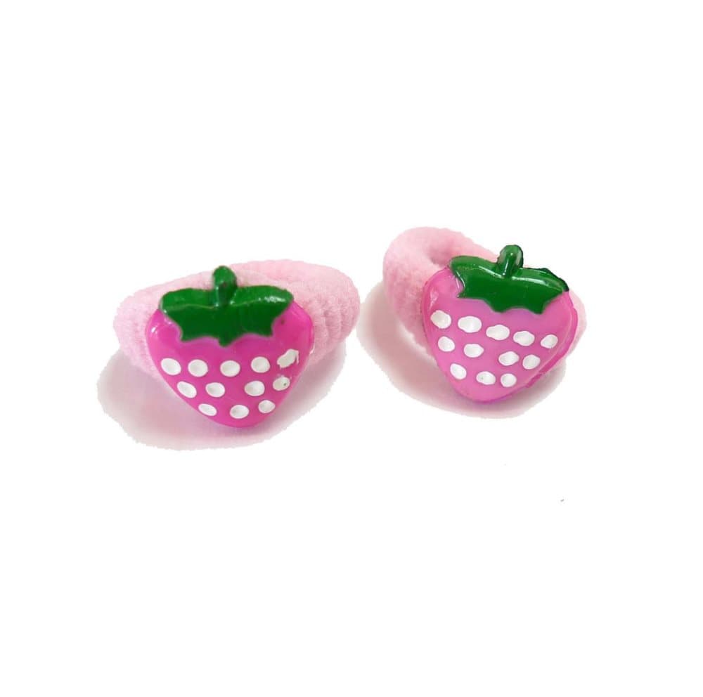 Hårsnoddar med jordgubb 2-pack