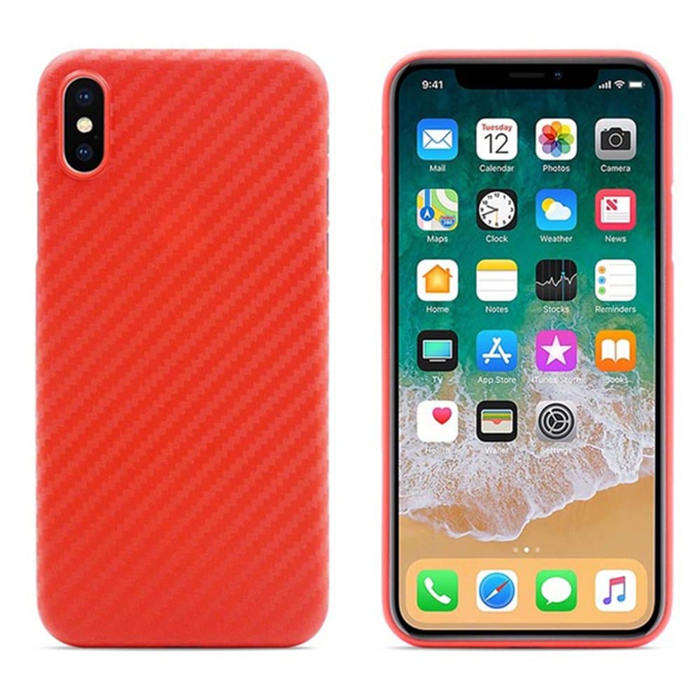 Tunt och stilrent Skal i matt-Carbonfinish för iPhone X/XS