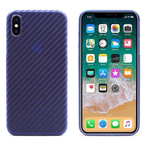 Tunt och stilrent Skal i matt-Carbonfinish för iPhone X/XS