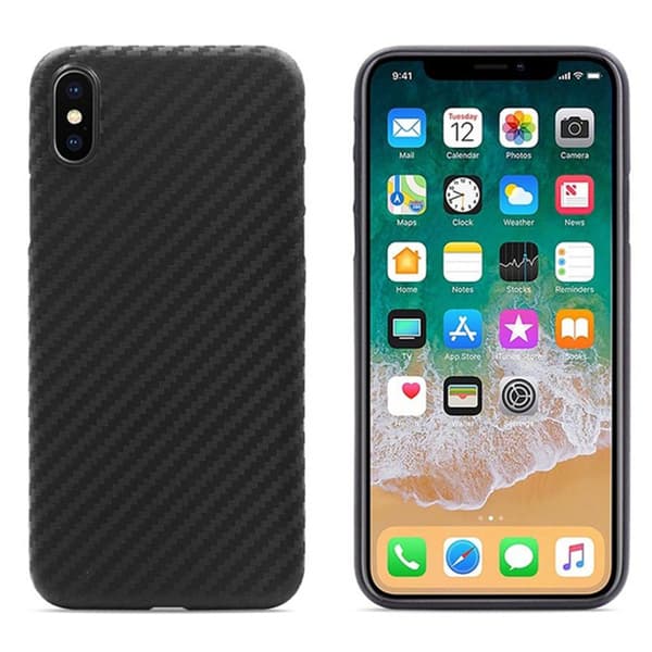 Tunt och stilrent Skal i matt-Carbonfinish för iPhone X/XS