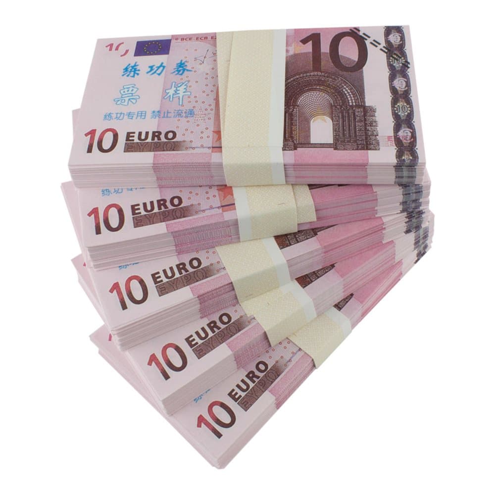 Leikkirahat - 10 Eurooppalainen euro (100 seteliä)