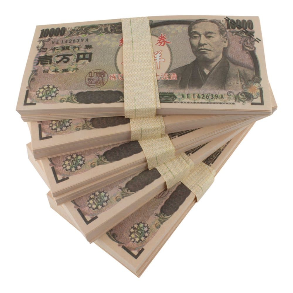 Leikkirahat - 10 000 Japanin jeni (100 seteliä)