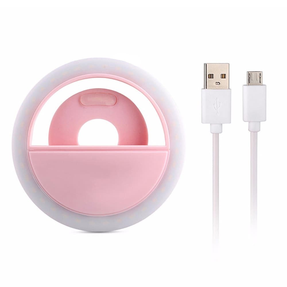 Universal Selfie Lampe / Ring med forskellige lys tilstande - Lyserød