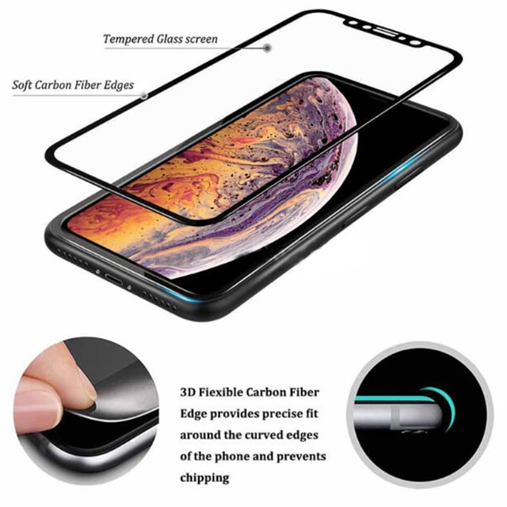 HuTechs 4-PACK Carbon-Skärmskydd för iPhone XS Max