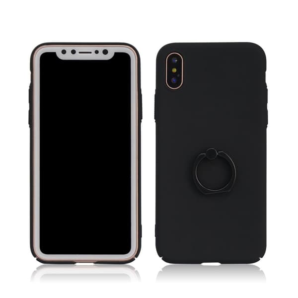 iPhone X/XS | Hårt, Mattsvart Skal med Greppring