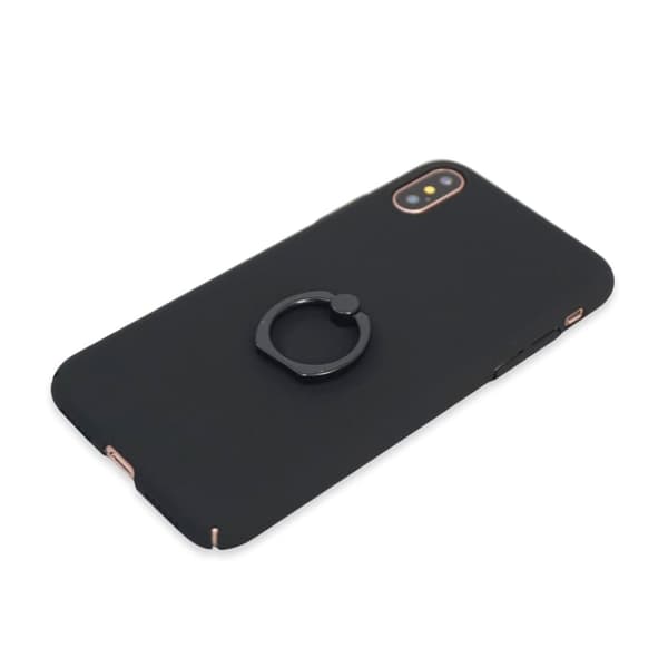iPhone X/XS | Hårt, Mattsvart Skal med Greppring