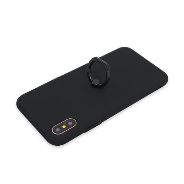 iPhone X/XS | Hårt, Mattsvart Skal med Greppring