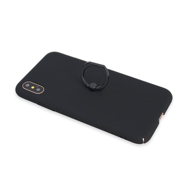 iPhone X/XS | Hårt, Mattsvart Skal med Greppring
