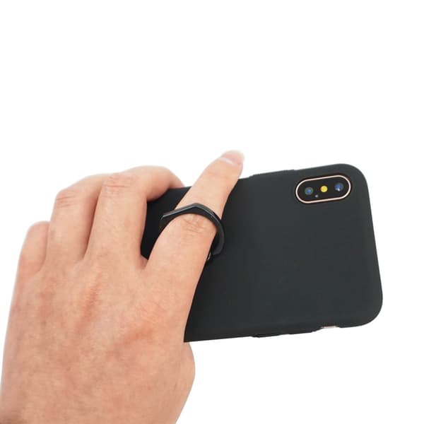 iPhone X/XS | Hårt, Mattsvart Skal med Greppring