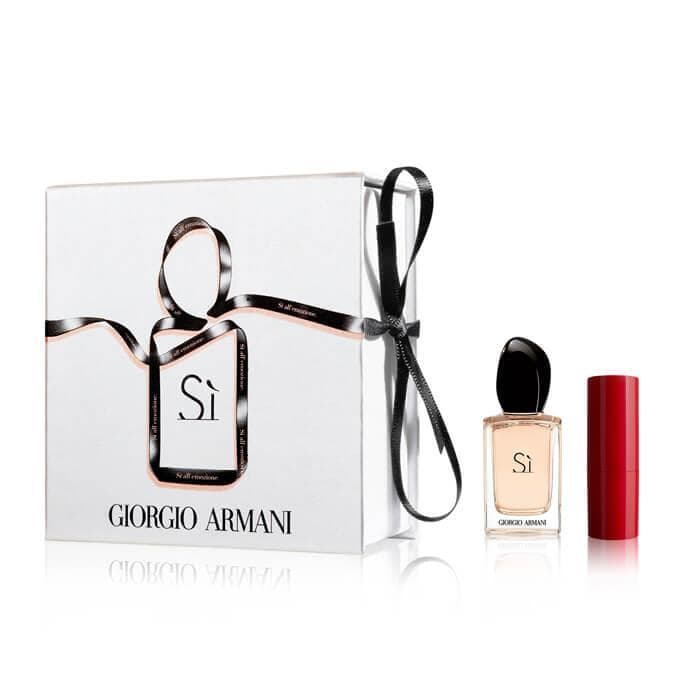 Giorgio Armani Si Gavepakke EdP och Rouge Ecstasy Leppestift