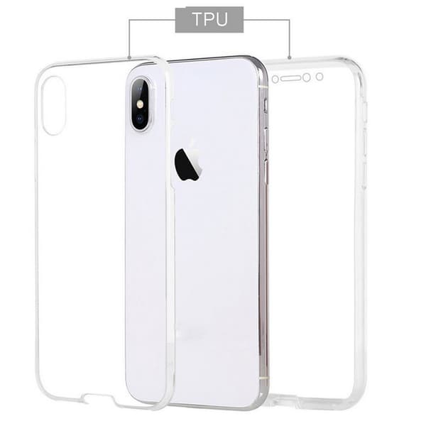Dubbelsidigt Silikonfodral med Touchfunktion till iPhone X/XS