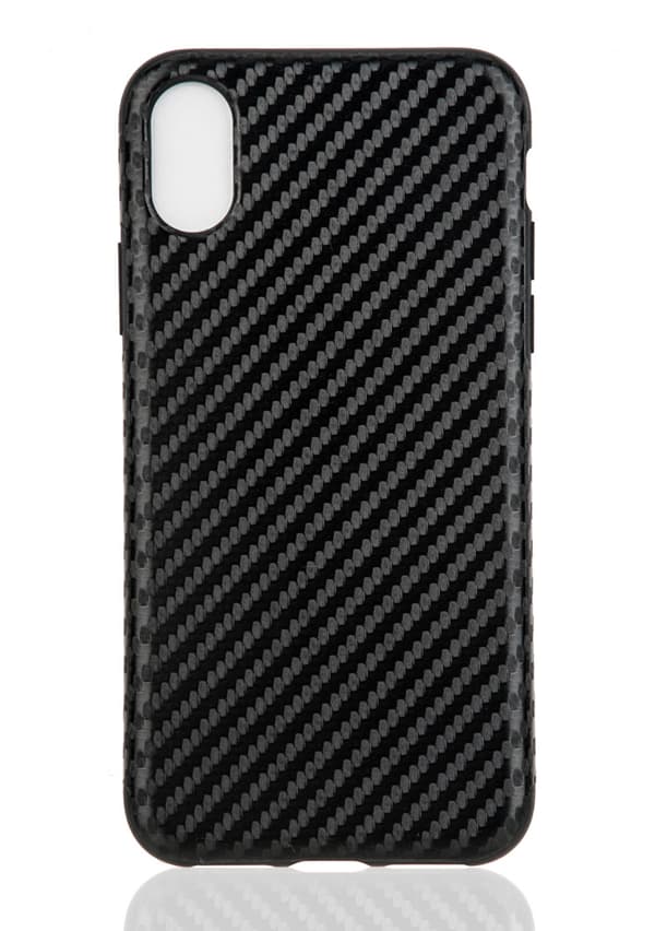 iPhone X/XS | Svart Karbonfiberskal