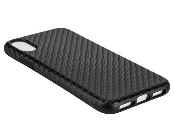 iPhone X/XS | Svart Karbonfiberskal