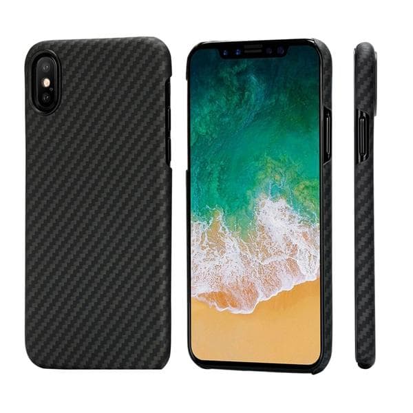iPhone X/XS | Svart Karbonfiberskal