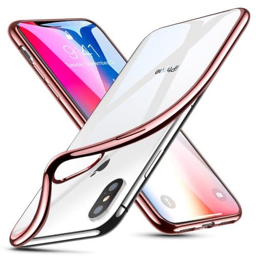 iPhone X/XS Bumperskal i Mjukplast med Genomskinlig Baksida