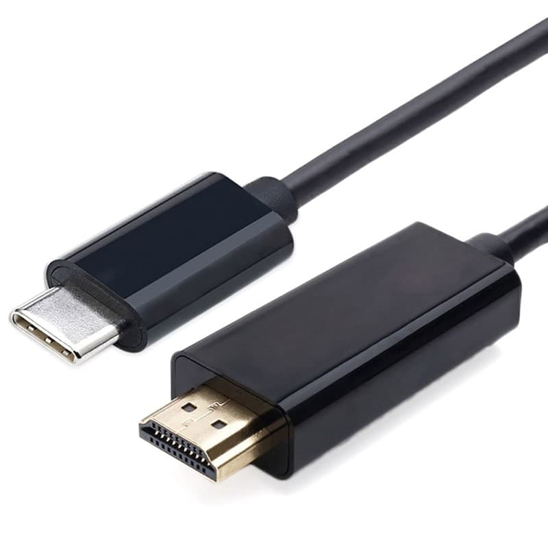 USB-C (3.1) til HDMI (2.0) Adapter, 1.8 m - Svart