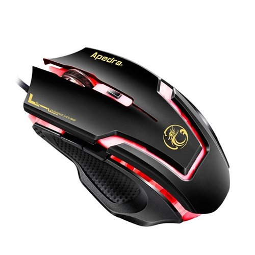 Bild av Apedra A9 Högprecisions Optisk LED Gaming Mus - 3200 DPI