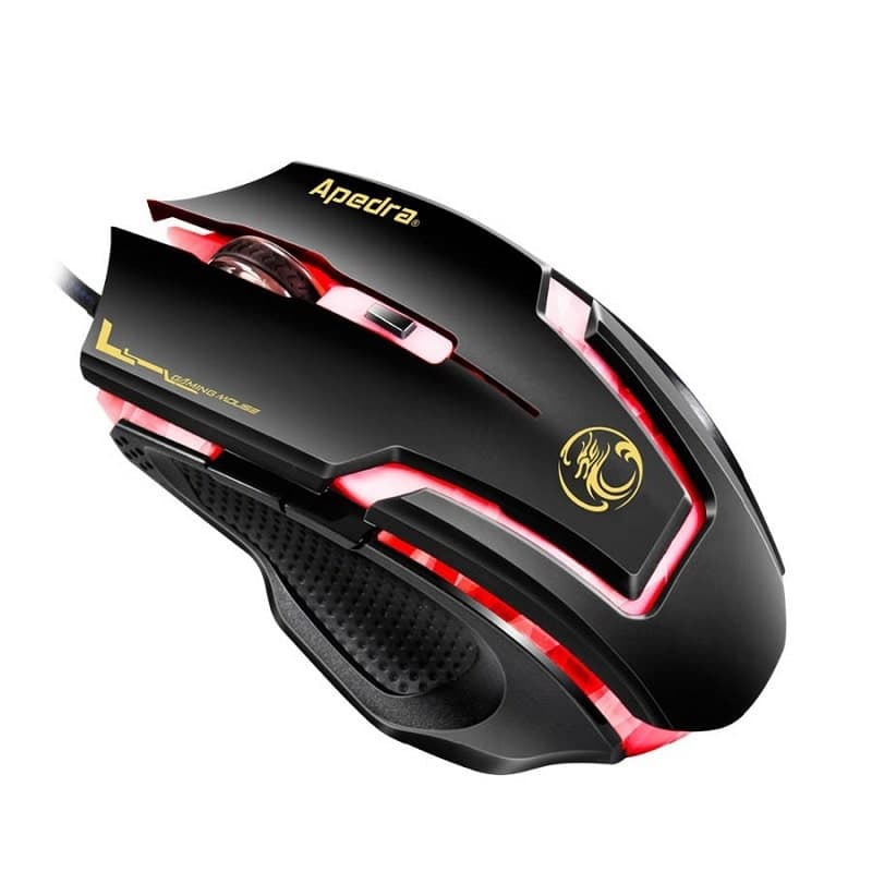 Apedra A9 Högprecisions Optisk LED Gaming Mus - 3200 DPI