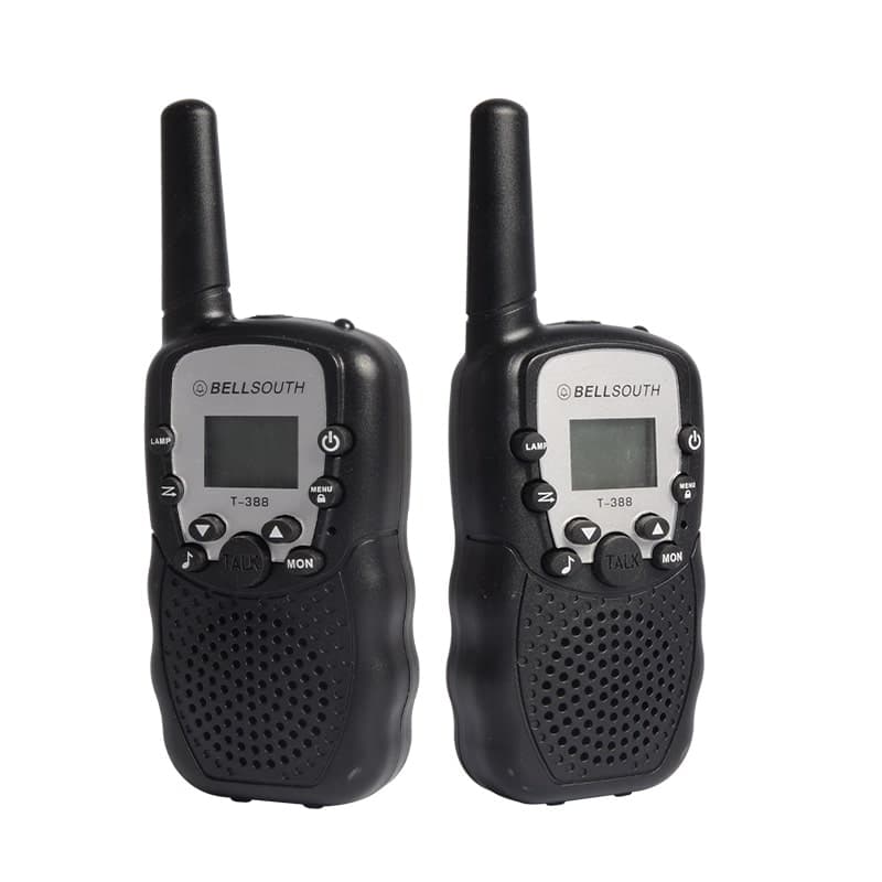 T-388 Walkie Talkie Sett, Rekkevidde 3 km - Svart