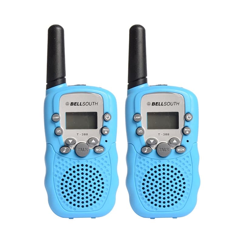 T-388 Walkie Talkie Sett, Rekkevidde 3 km - Blå