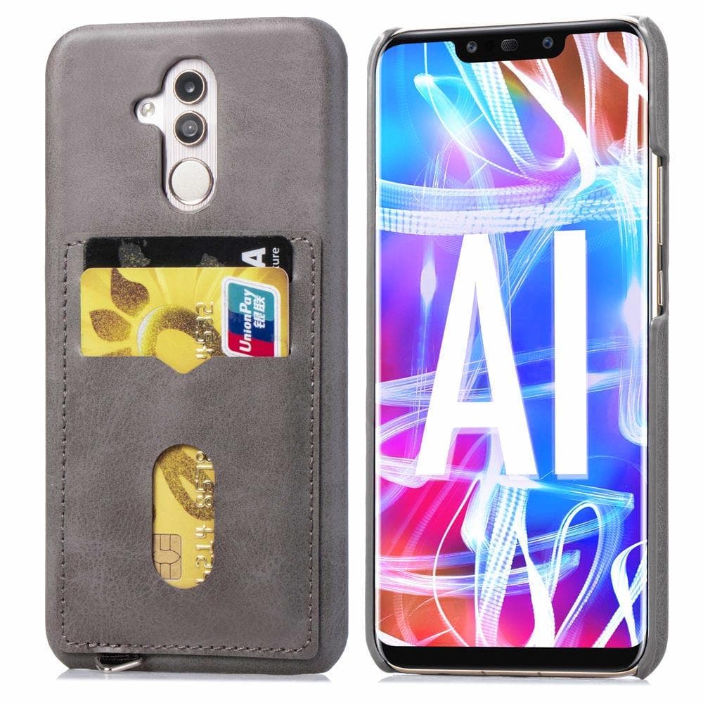 Vintage Leman Skal med Korthållare - Huawei Mate 20 Lite