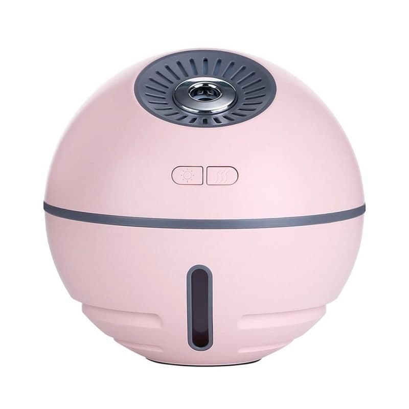 Kompakt Luftfukter med Vifte og Lampe - Rosa
