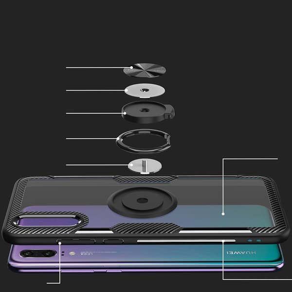 Praktiskt Leman Skal med Ringh�llare - Huawei P20